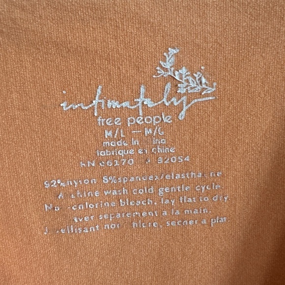Intimately Free People Seamless Bodysuit, Washed Orange, Size M/L - Picture 6 of 8